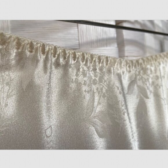 VTG Christian Dior Saks Fifth Avenue Ivory Satin Slip Skirt Size L - Picture 6 of 7